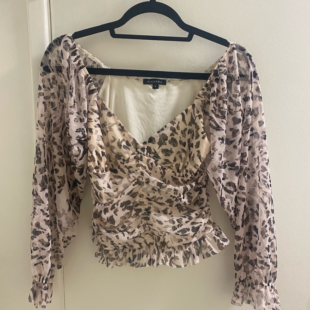 William B printed top